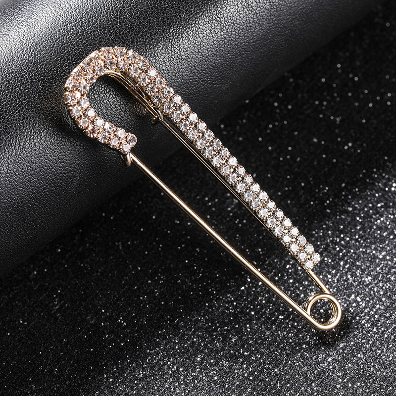 Premium Crystal Embellished Safety Pin Bowlift