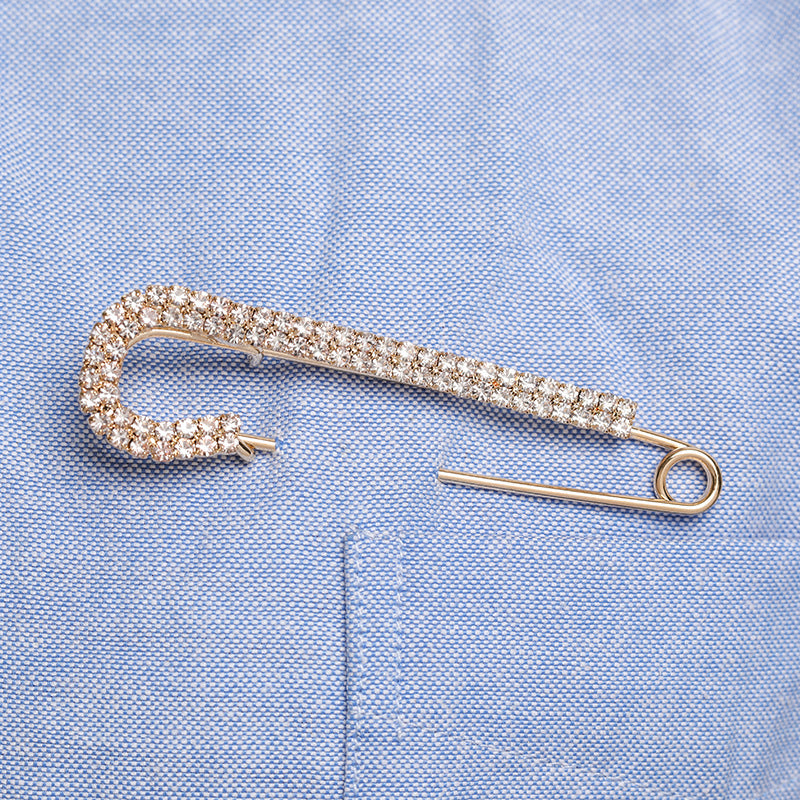 Premium Crystal Embellished Safety Pin Bowlift
