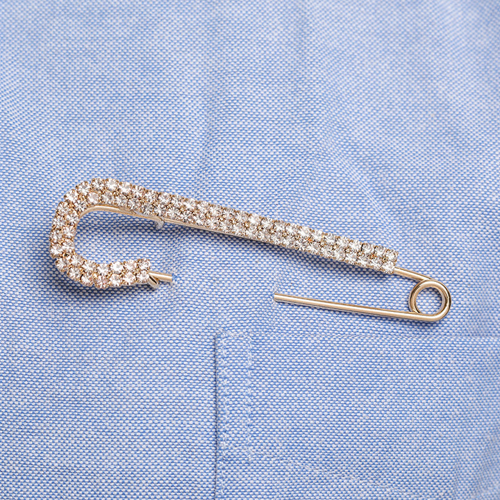 Premium Crystal Embellished Safety Pin Bowlift