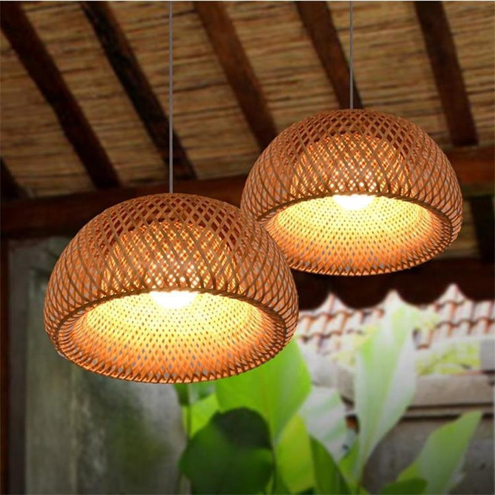 Woven Rattan Ceiling Light