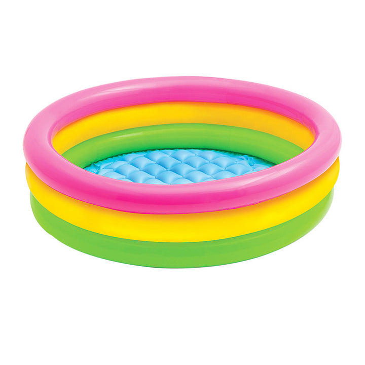 Women Inflatable Children's Pool with Cheerful Animal Motif Bowlift