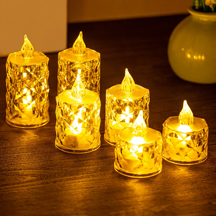LED Stumpen Candle, wavy edge