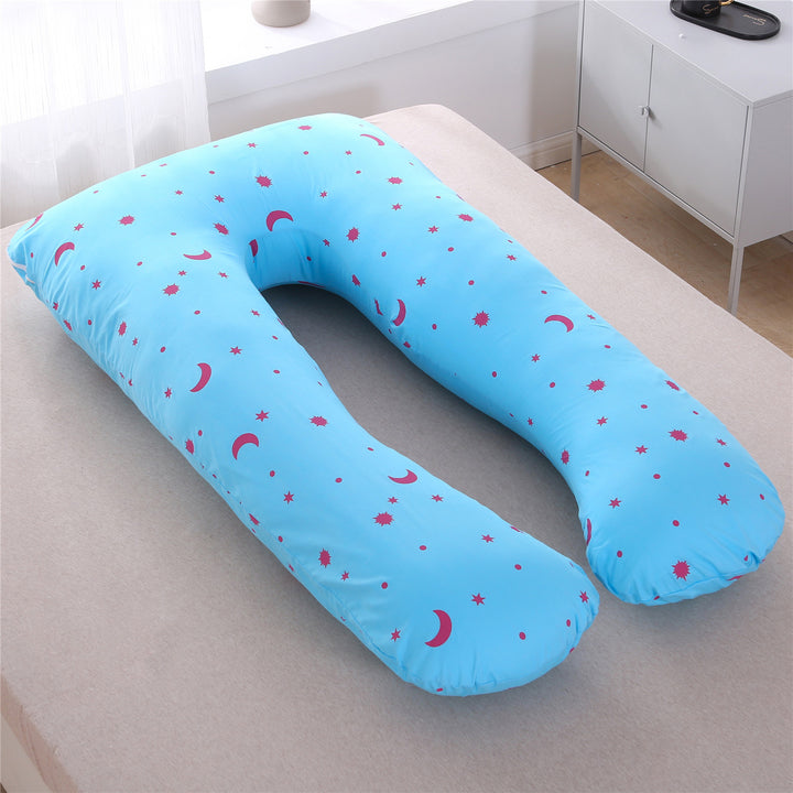 full-body U-shaped pregnancy support pillow with ergonomic lumbar and hip contour and removable breathable cover Bowlift