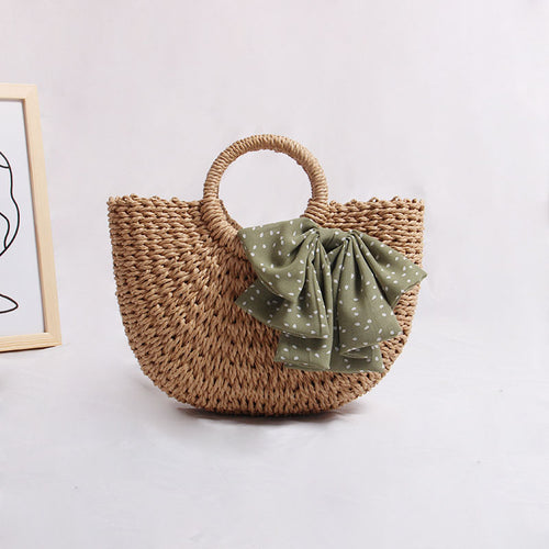 Basket bag with decorative bow details Bowlift