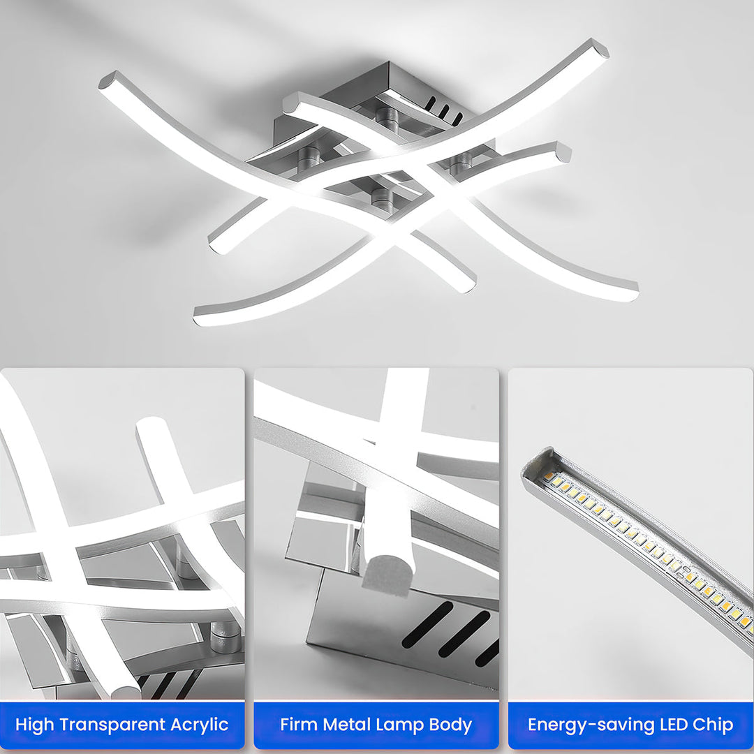 BowLift | LED Ceiling Light Modern Aluminum Flush Fixture