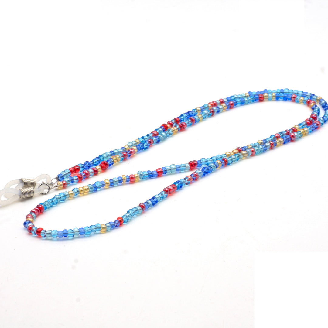 Multicolored Beaded Eyewear Retainer Chain Bowlift