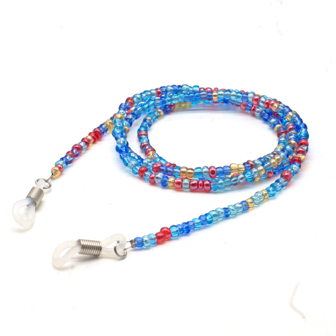 Multicolored Beaded Eyewear Retainer Chain Bowlift