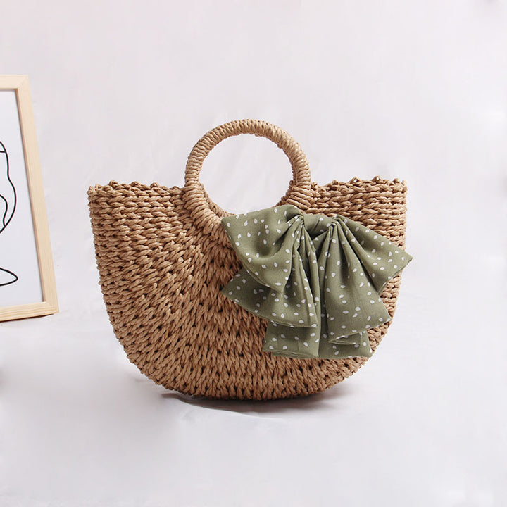 Basket bag with decorative bow details Bowlift