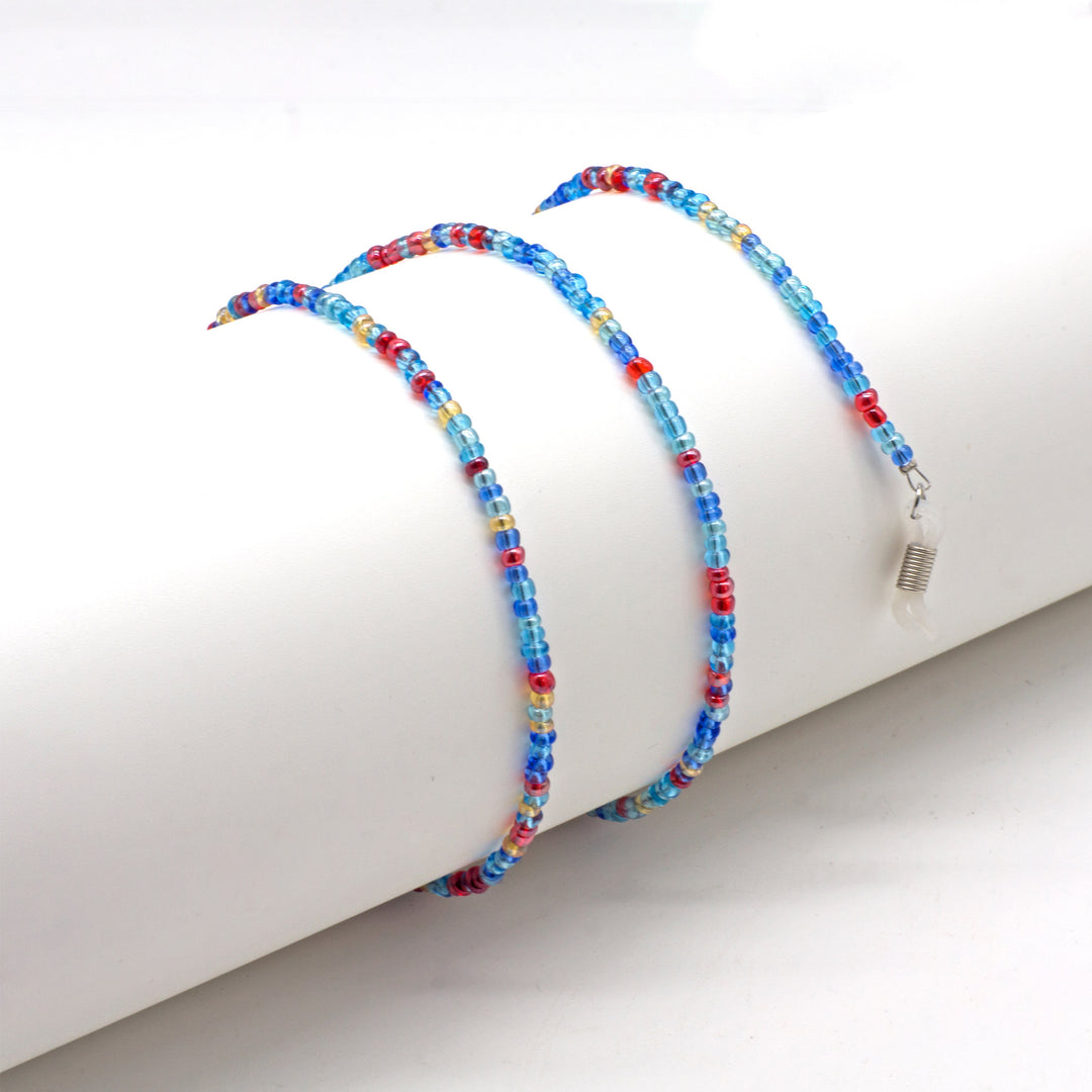 Multicolored Beaded Eyewear Retainer Chain Bowlift