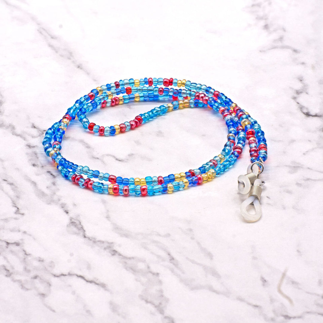 Multicolored Beaded Eyewear Retainer Chain Bowlift