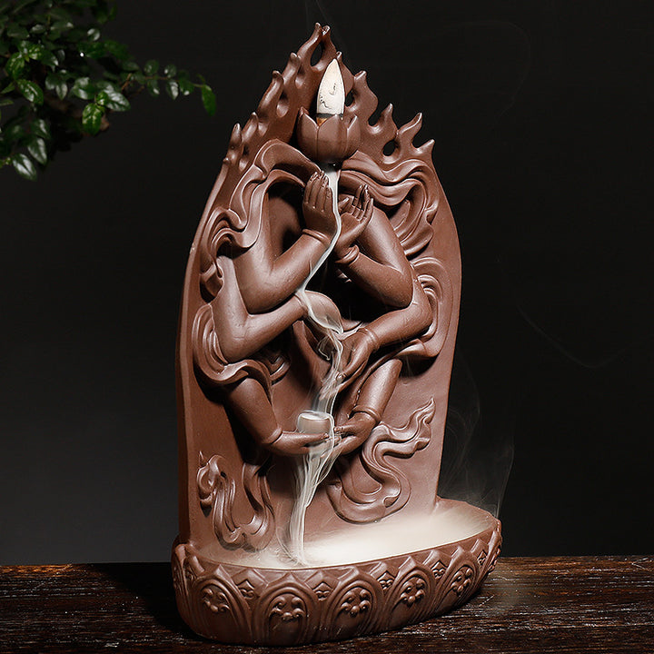 Artistic Multi-Armed Deity Incense Holder