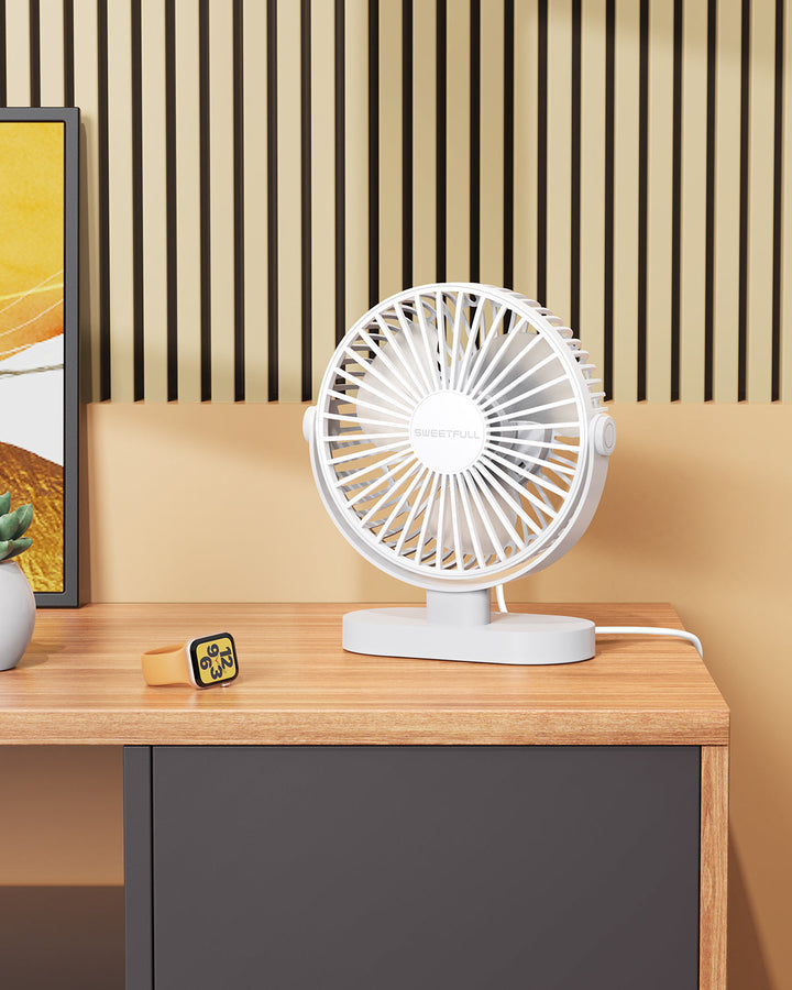6.5 Inch USB Small Desk Fan for Home Office Car Outdoor Travel | Bowlift