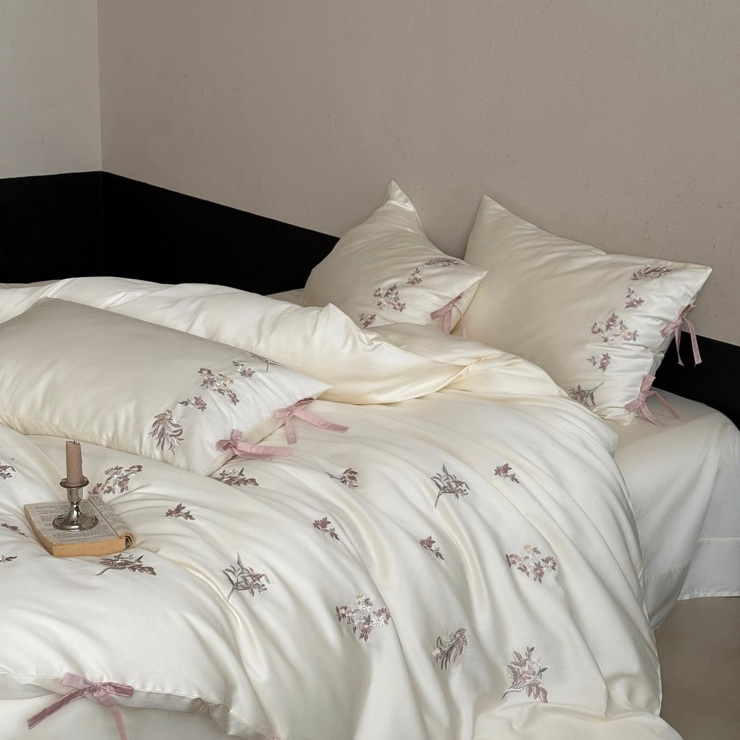 French cotton bedding set with embroidery
