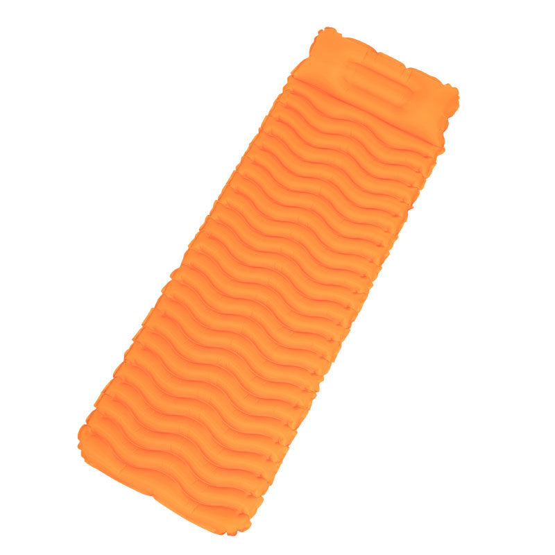 lightweight inflatable camping sleeping pad with integrated pillow and hex-grid air cells Bowlift