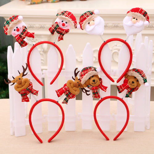 Festive Holiday Bear Headband Bowlift