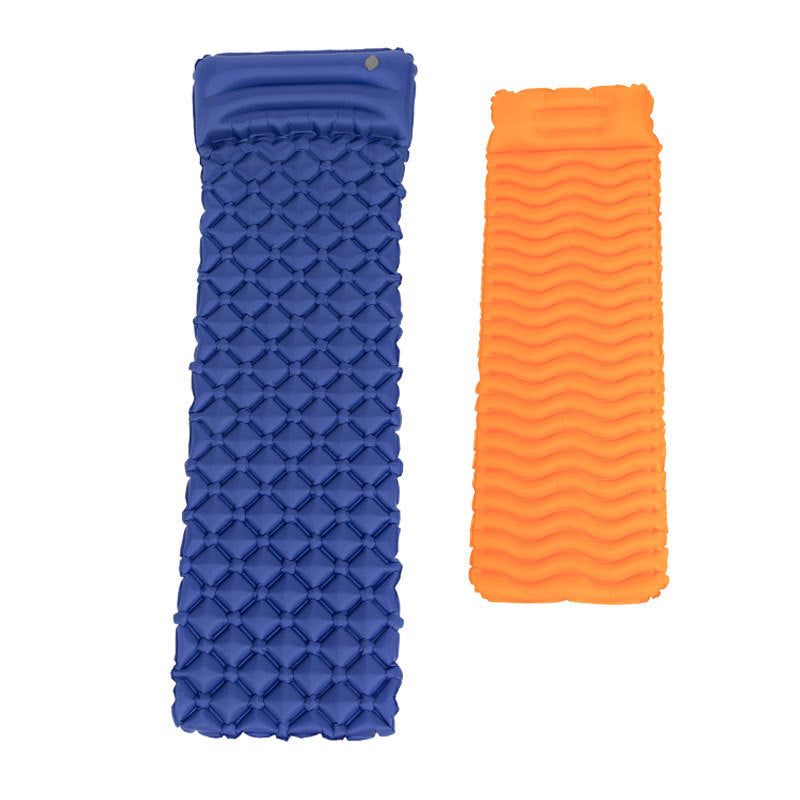 lightweight inflatable camping sleeping pad with integrated pillow and hex-grid air cells Bowlift