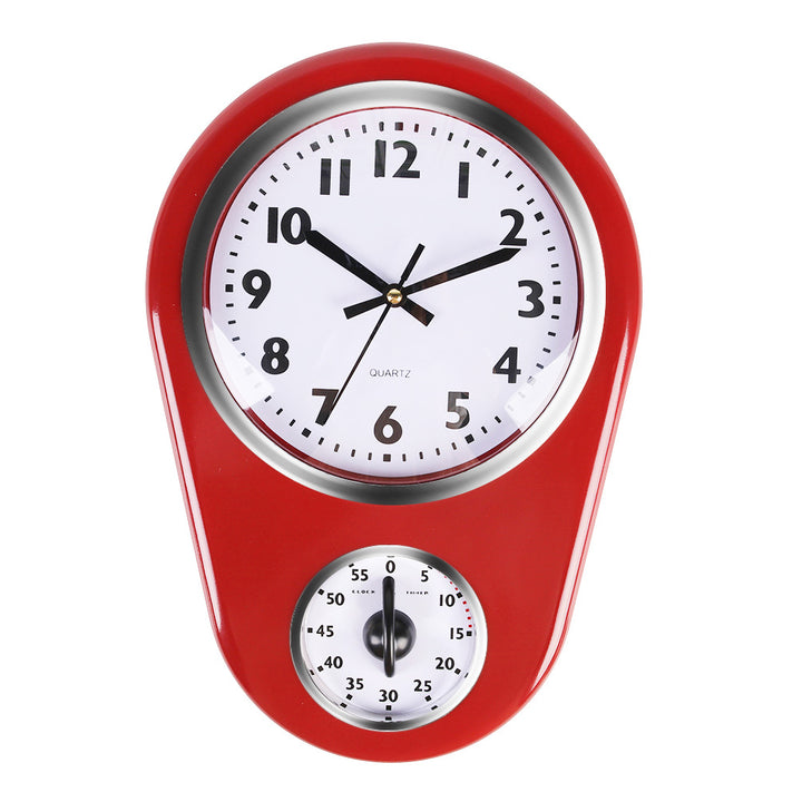 Vintage Wall Clock with Integrated Stopwatch Bowlift