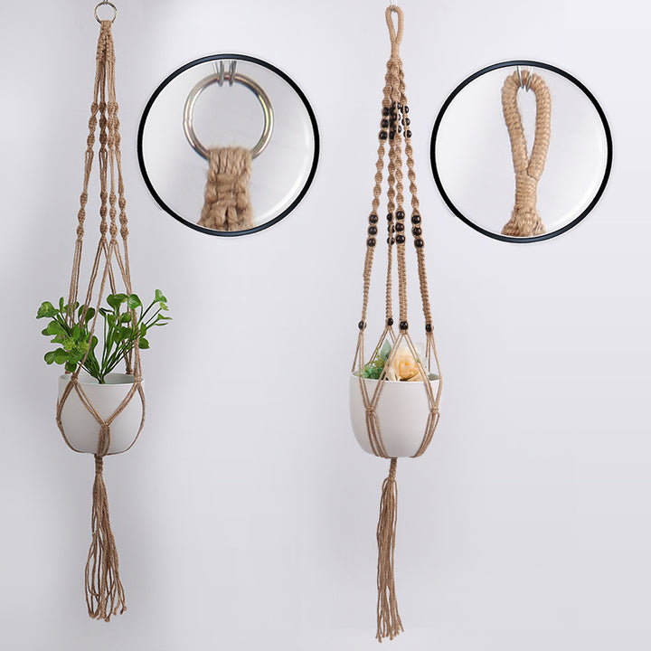 Macramé Plant Hanger with Artistic Design Bowlift