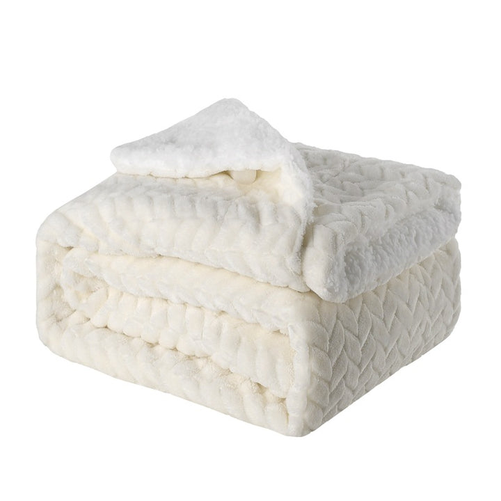 Women's cozy and warm fleece blanket with high collar Bowlift