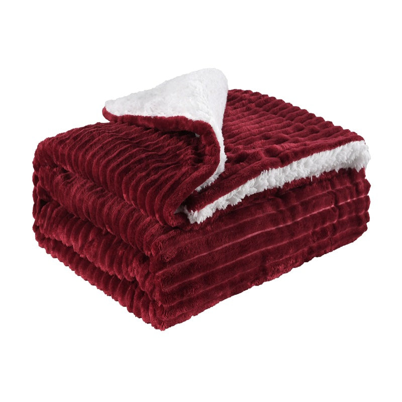 Women's ultra-soft plush blanket with contrasting reversible design Bowlift