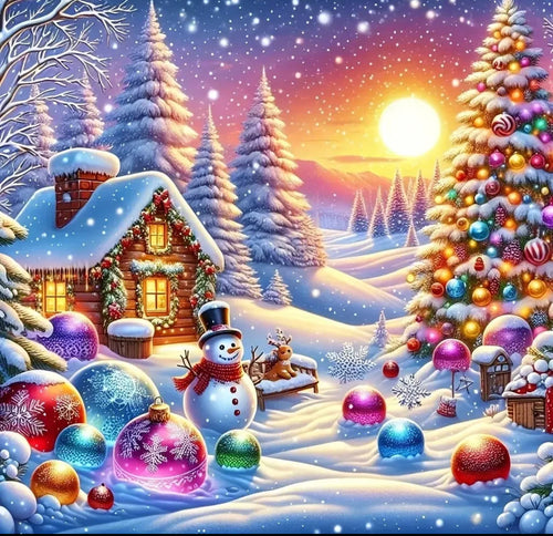 BowLift | Christmas Scene Diamond Art 30x30cm