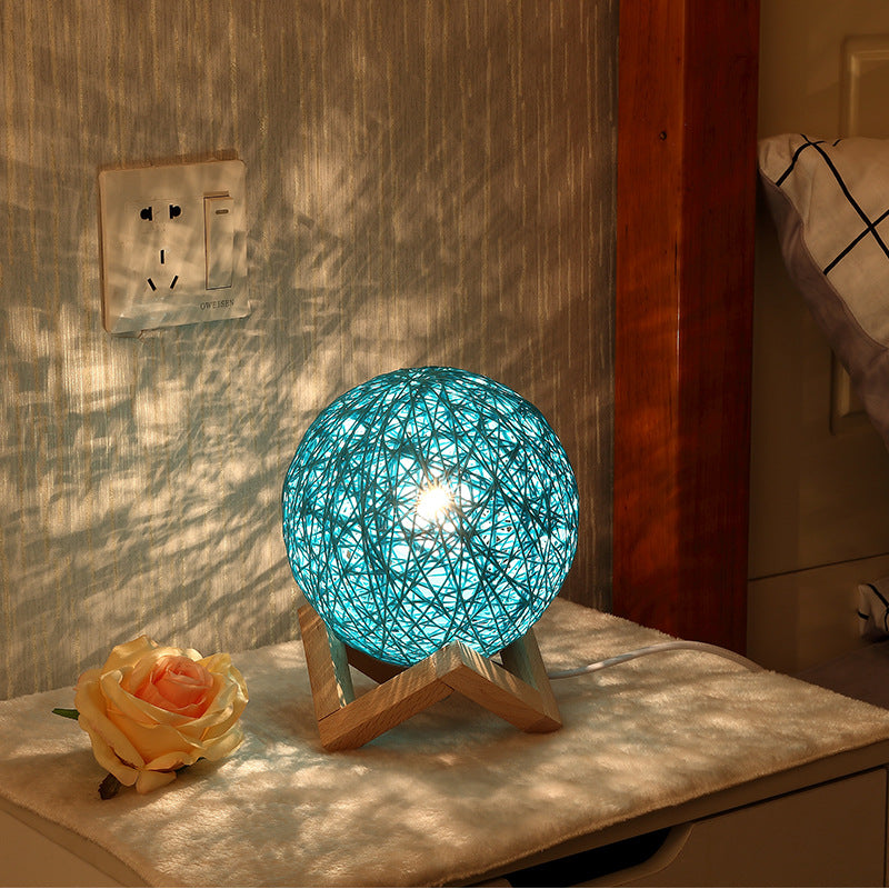 Artistic Table Lamp with Geometric Design