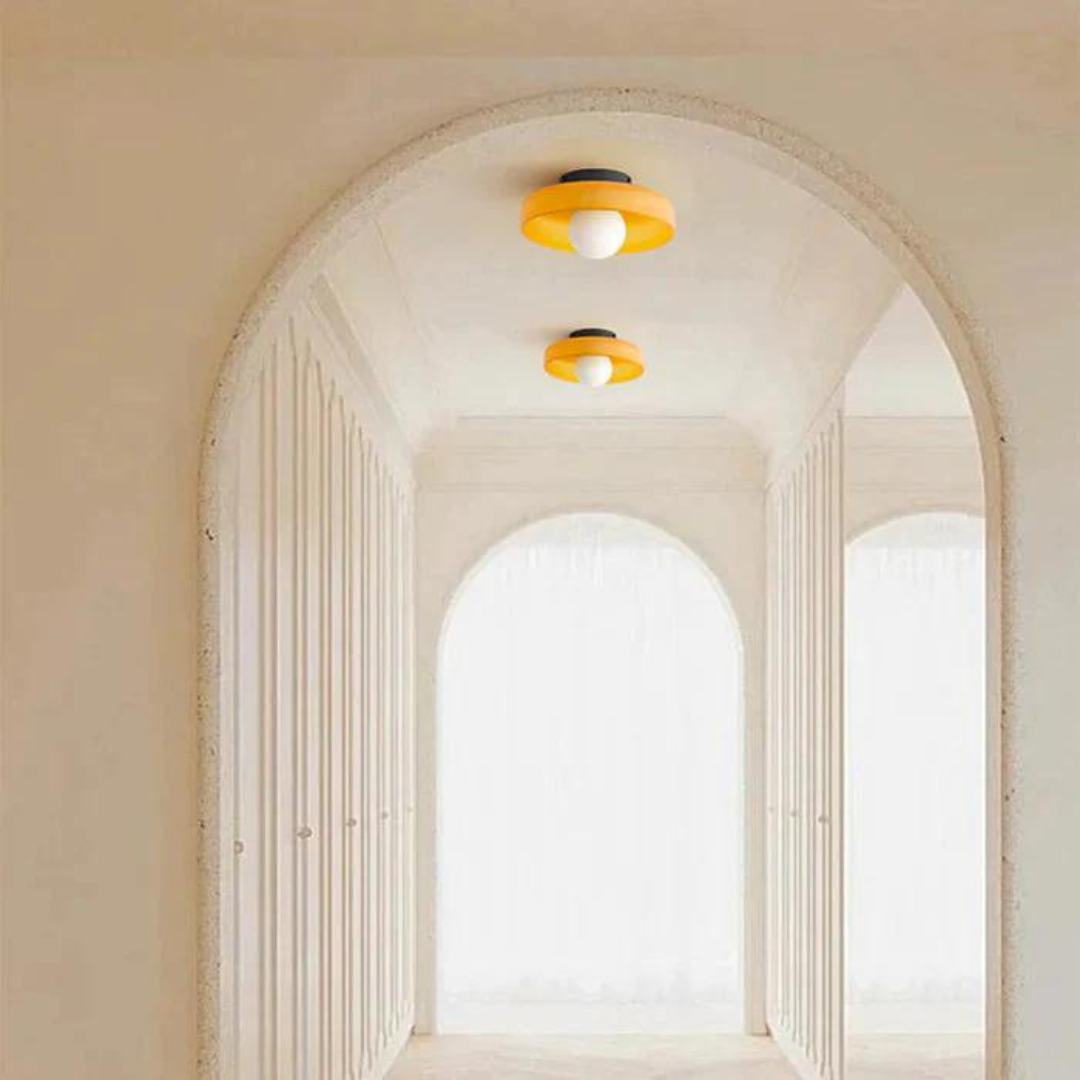 Round Ceiling Lamp with Stylish Functionality - LumiSphere | Bowlift