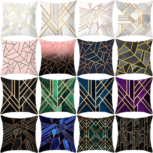 Decorative Geometric Velvet Throw Pillow Cover