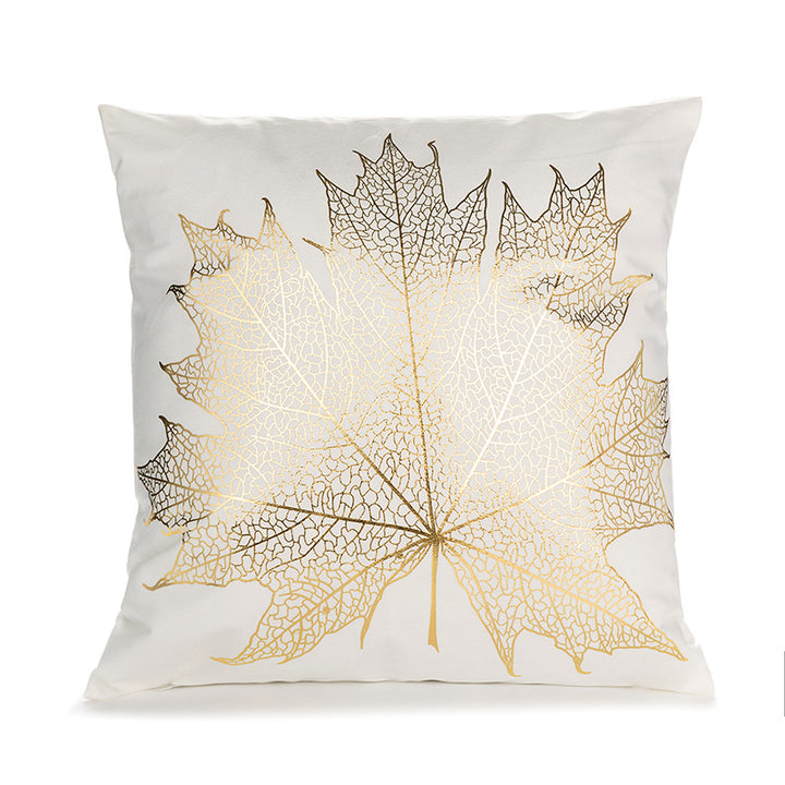Decorative Square Pillow Cover with Foil Geometric Diamond Print