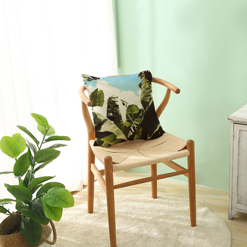 Tropical Pineapple Canvas Decorative Pillow Cover
