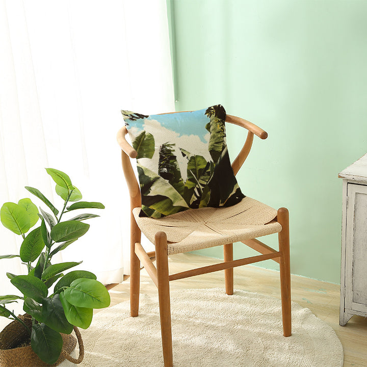 Tropical Pineapple Canvas Decorative Pillow Cover
