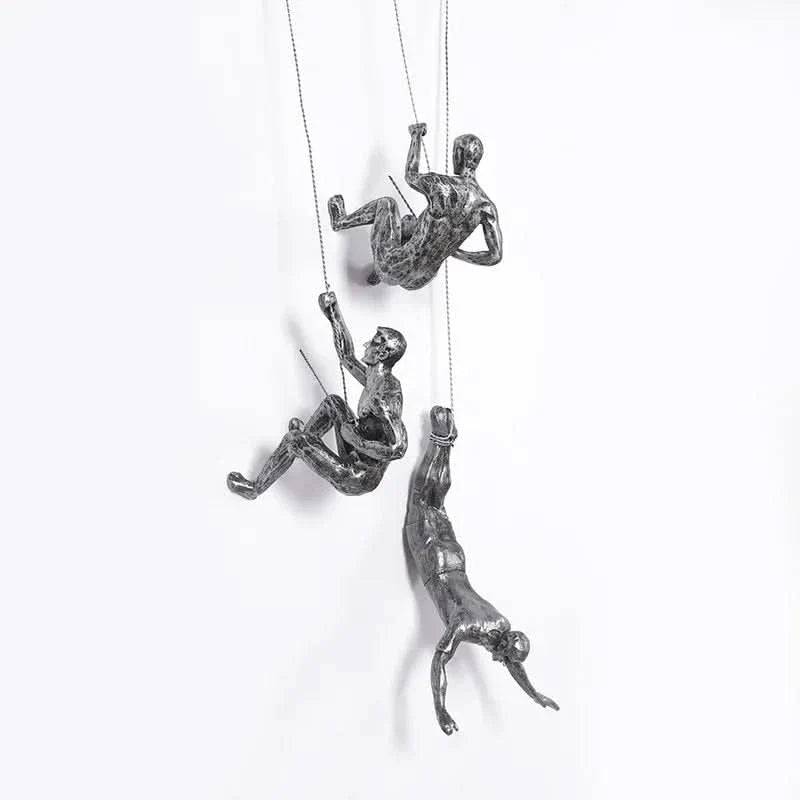 BowLift | Climbing Man Wall Art Set of 3