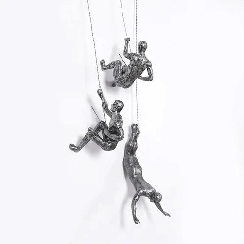BowLift | Climbing Man Wall Art Set of 3
