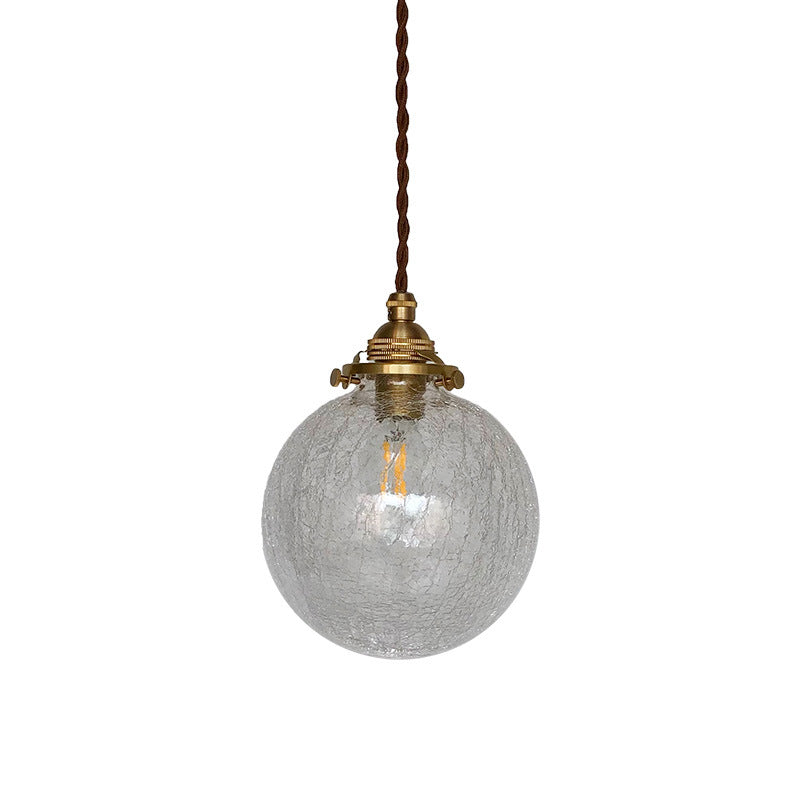 Vintage Glass Globe Pendant Light