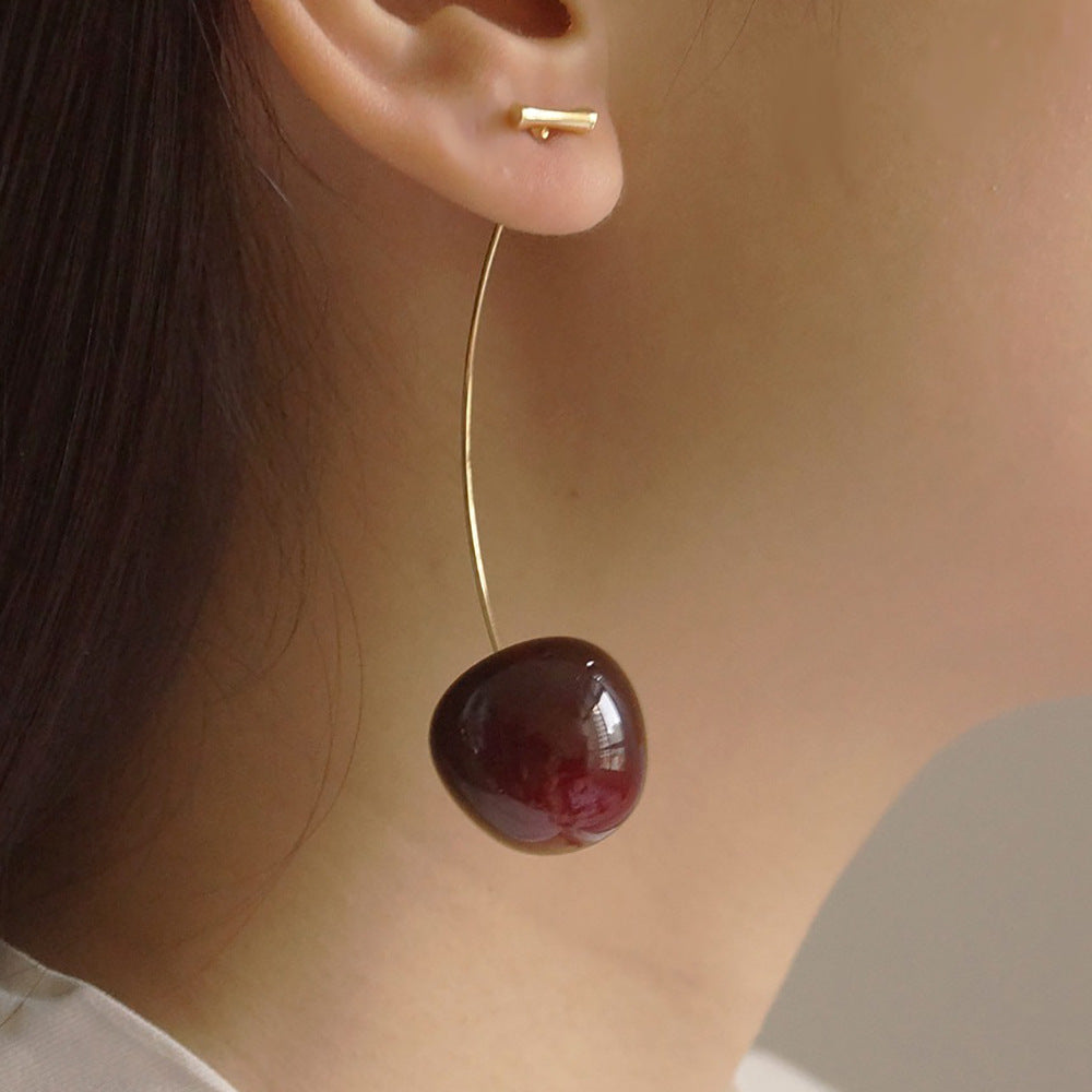 Cherry-Inspired Decorative Earrings Bowlift