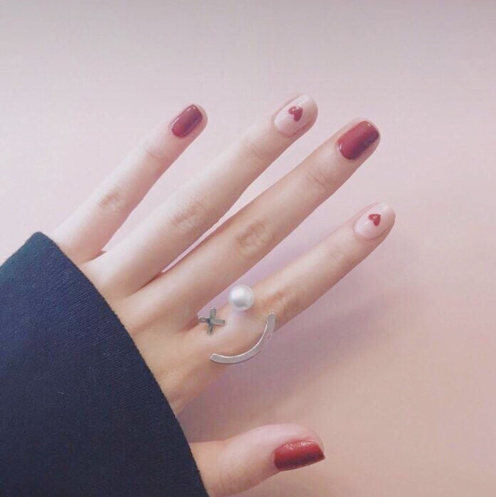 Heart-Themed Nail Art