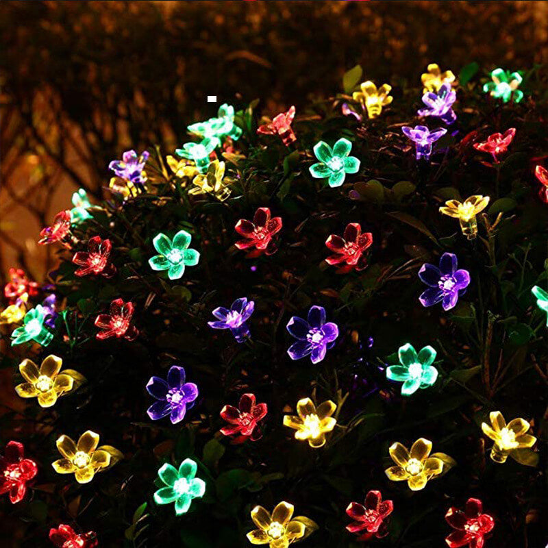 BowLift | LED Solar Sakura String Lights Waterproof Outdoor Fairy Flower Lights