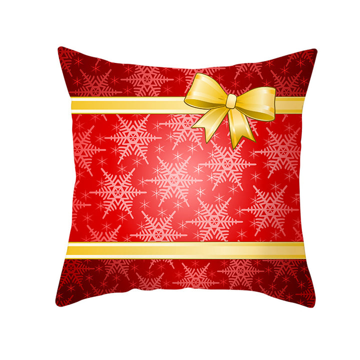 Festive Christmas Star Wreath Decorative Throw Pillow