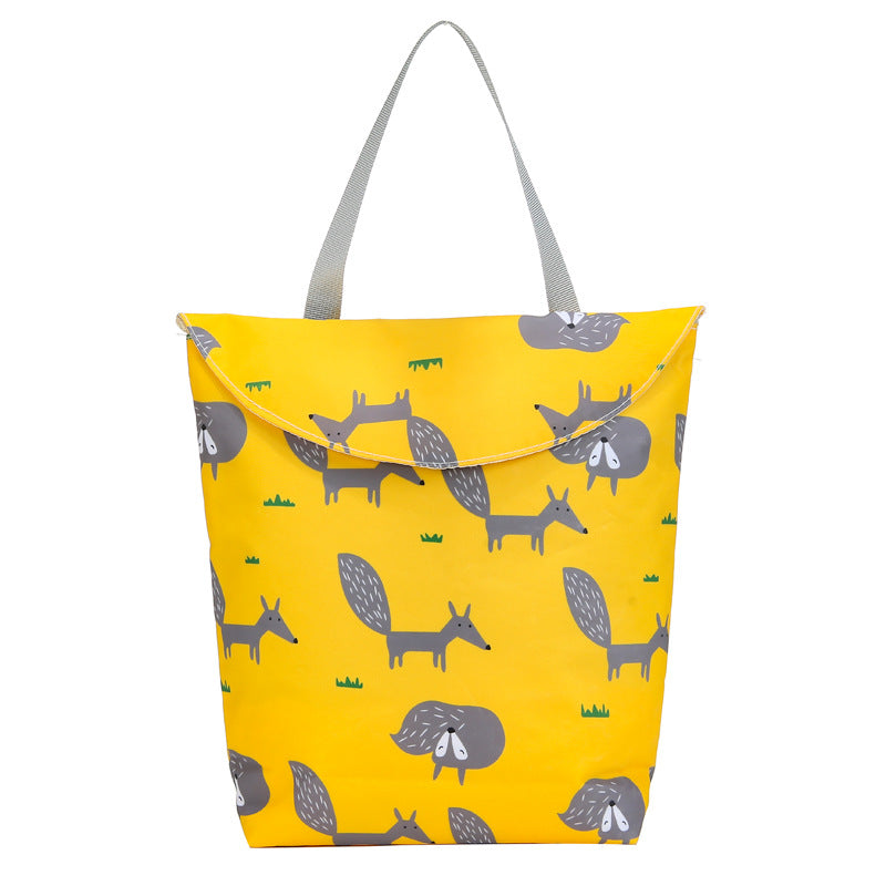 Funny Duck Motif Shopping Bag Bowlift
