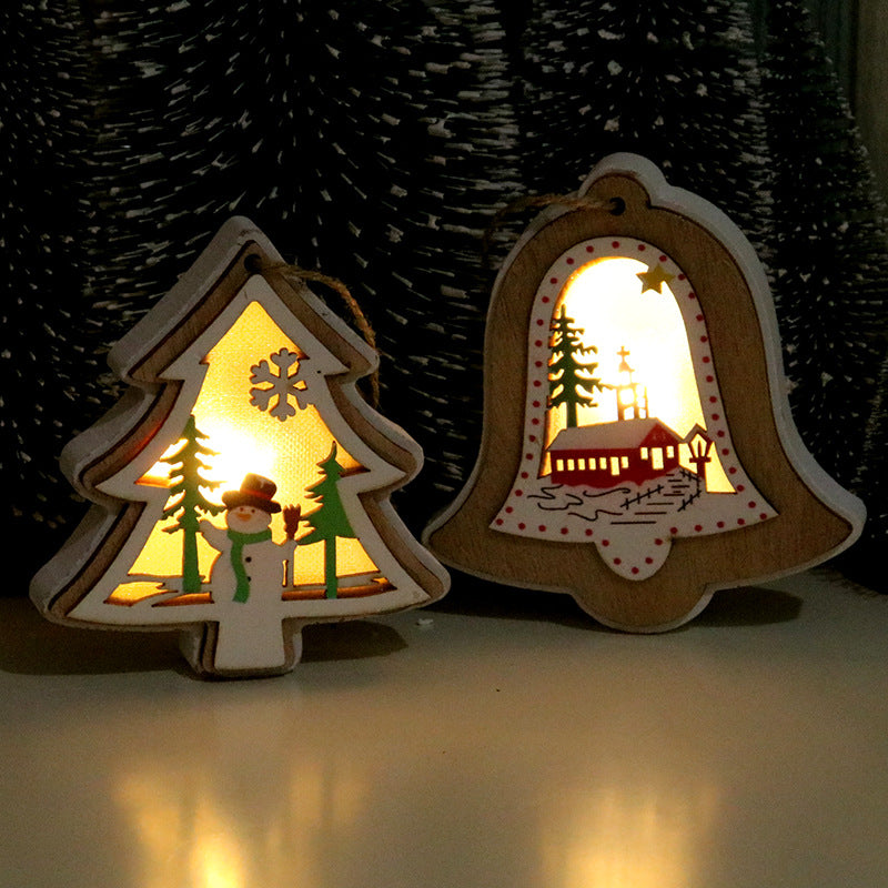 Decorative LED Christmas Scene Lantern Bowlift
