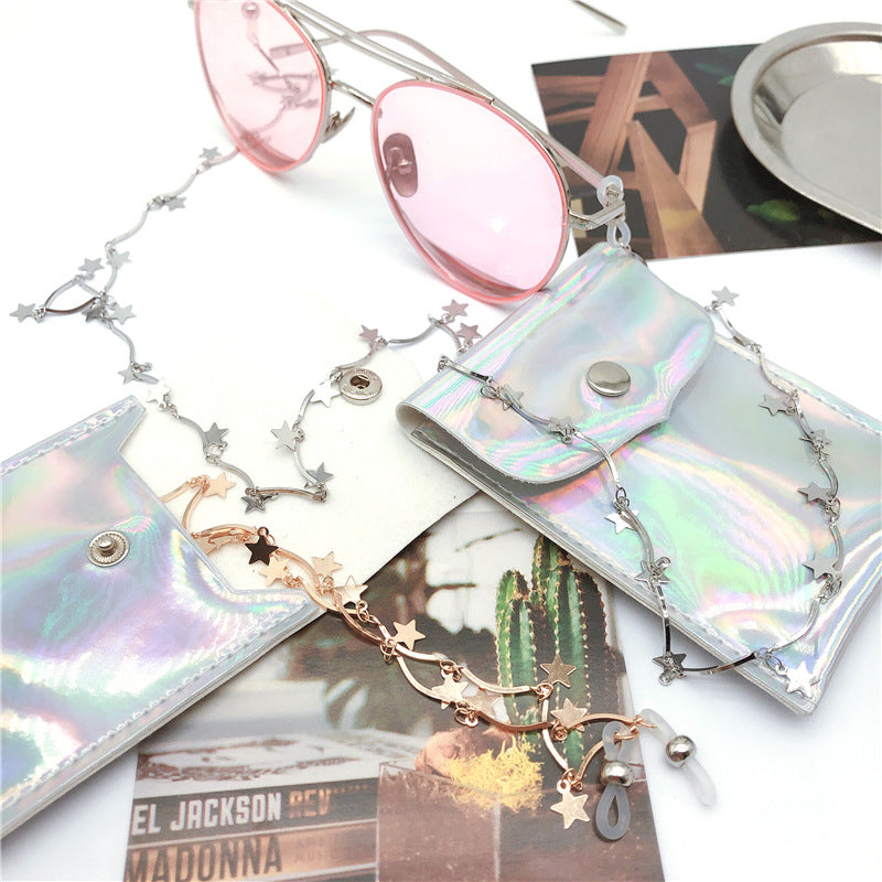 Star-Embellished Eyewear Chain Bowlift