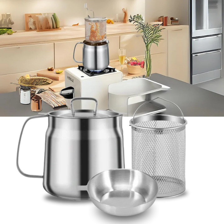 BowLift | 2-in-1 Stainless Steel Deep Frying Pot