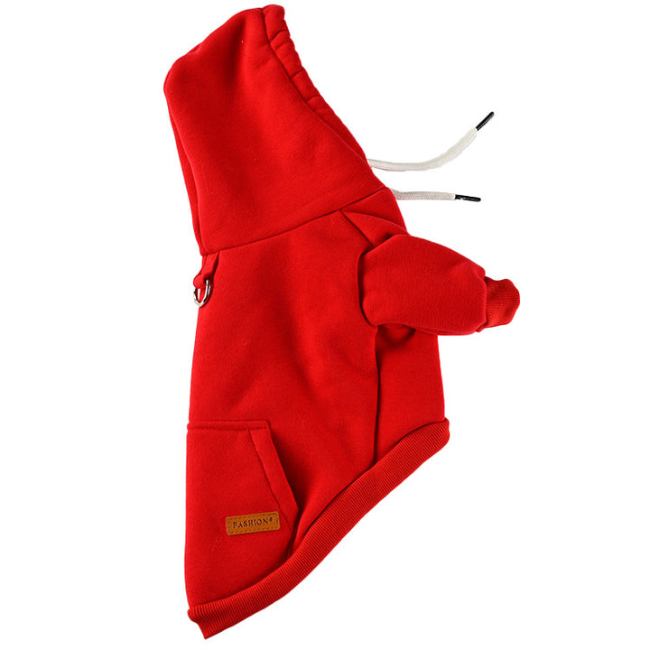 Hooded sweatshirt for dogs made of cotton