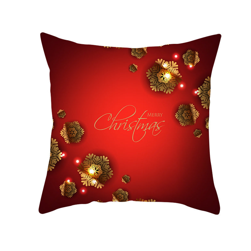 Festive Christmas Star Wreath Decorative Throw Pillow