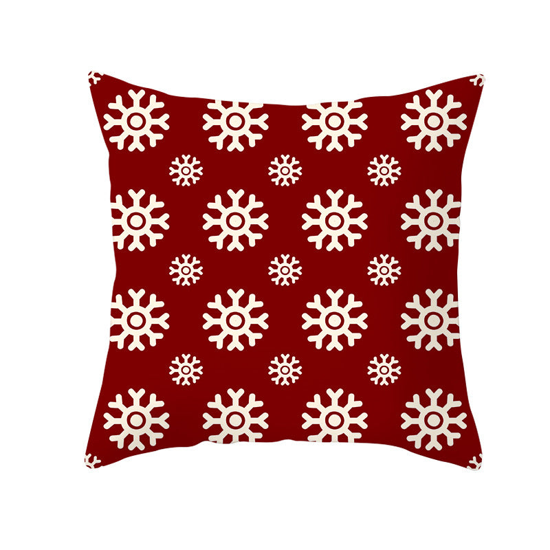 Festive Christmas Star Wreath Decorative Throw Pillow