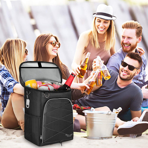 Unisex cool backpack with insulated interior compartment, flexible carrying comfort, and organized front pocket Bowlift