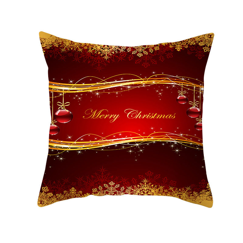Festive Christmas Star Wreath Decorative Throw Pillow