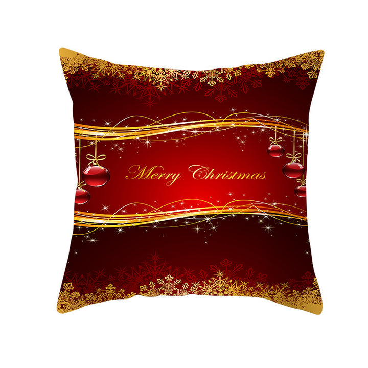 Festive Christmas Star Wreath Decorative Throw Pillow