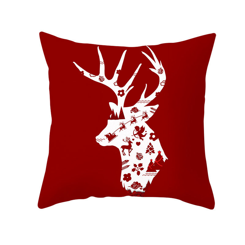 Festive Christmas Star Wreath Decorative Throw Pillow