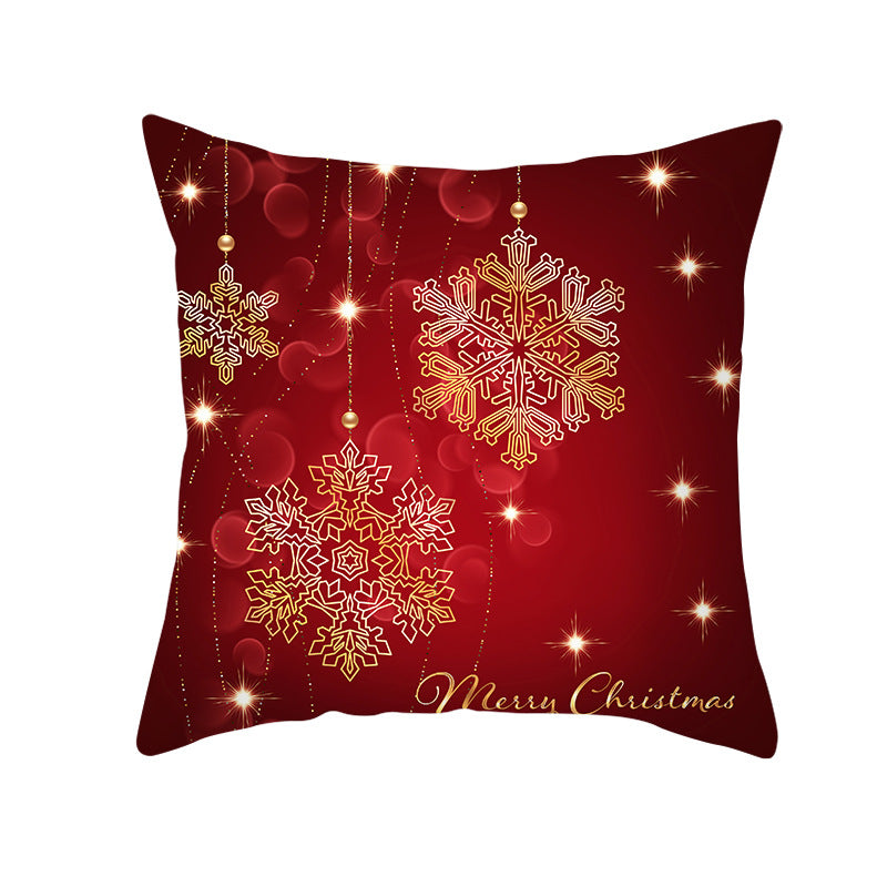 Festive Christmas Star Wreath Decorative Throw Pillow